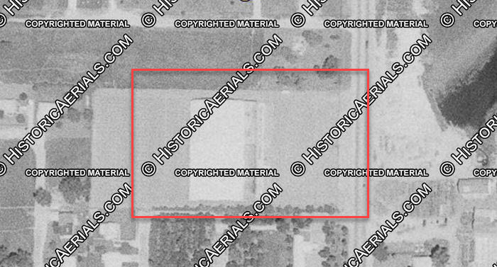 Monitor Lanes - 1973 Aerial - Building Addition (newer photo)